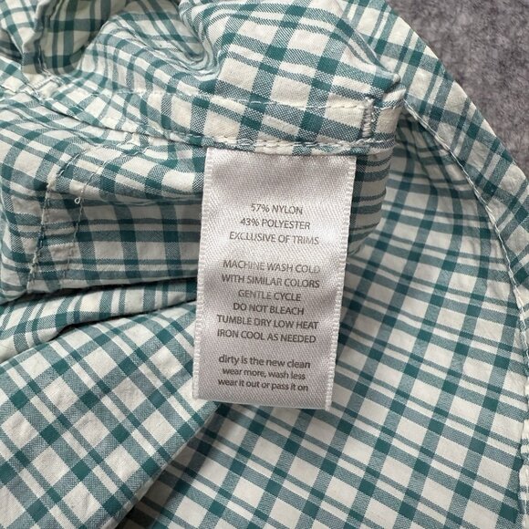 Toad & Co Marvista Tunic Shirt Womens Medium Green Plaid Long Sleeve Lightweight - Picture 11 of 15
